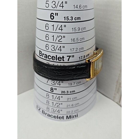 Camrose And Kross JBK Jackie Kennedy Gold Tone Crystal Tank Watch New Battery - Picture 7 of 11